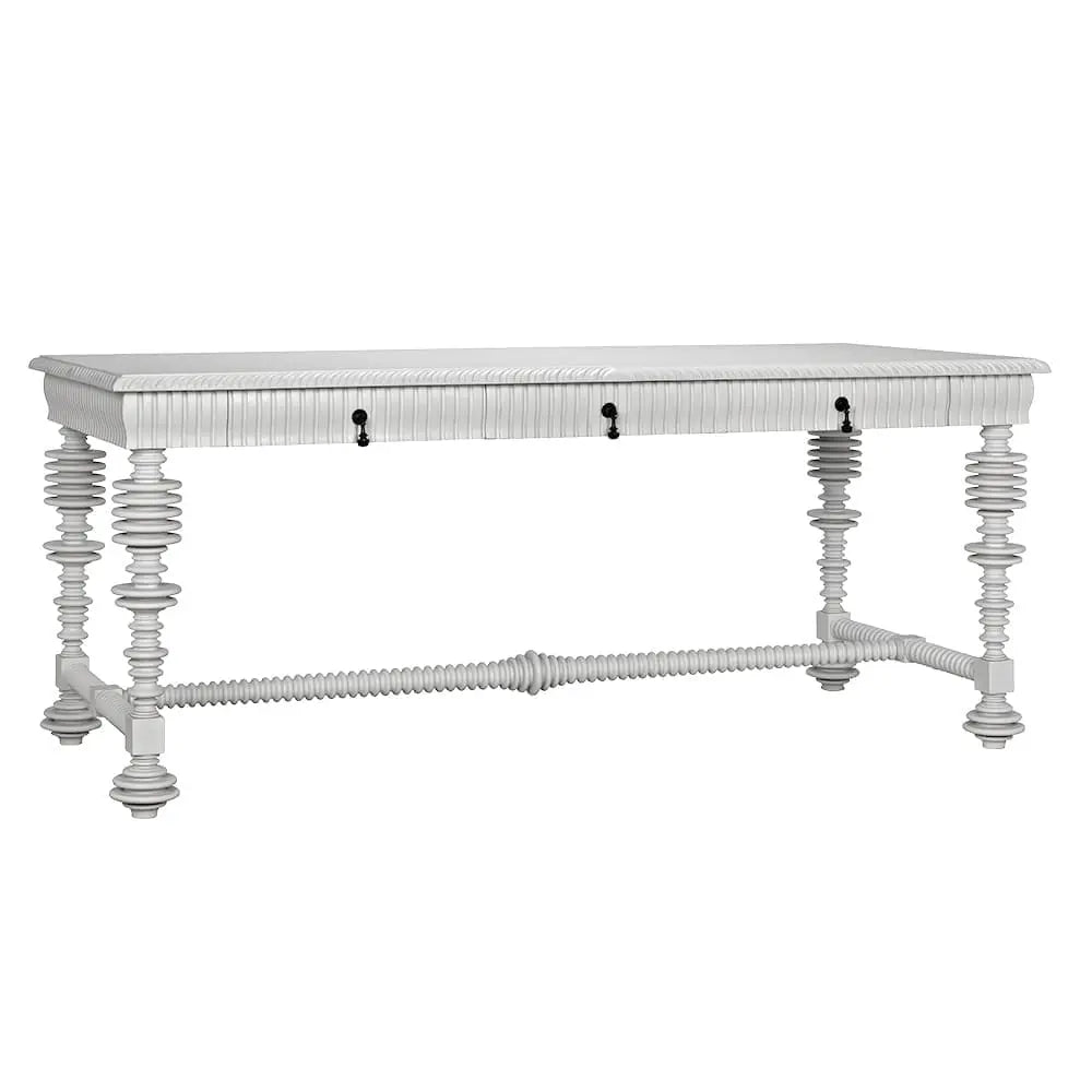 Noir Portuguese Desk, Solid White
