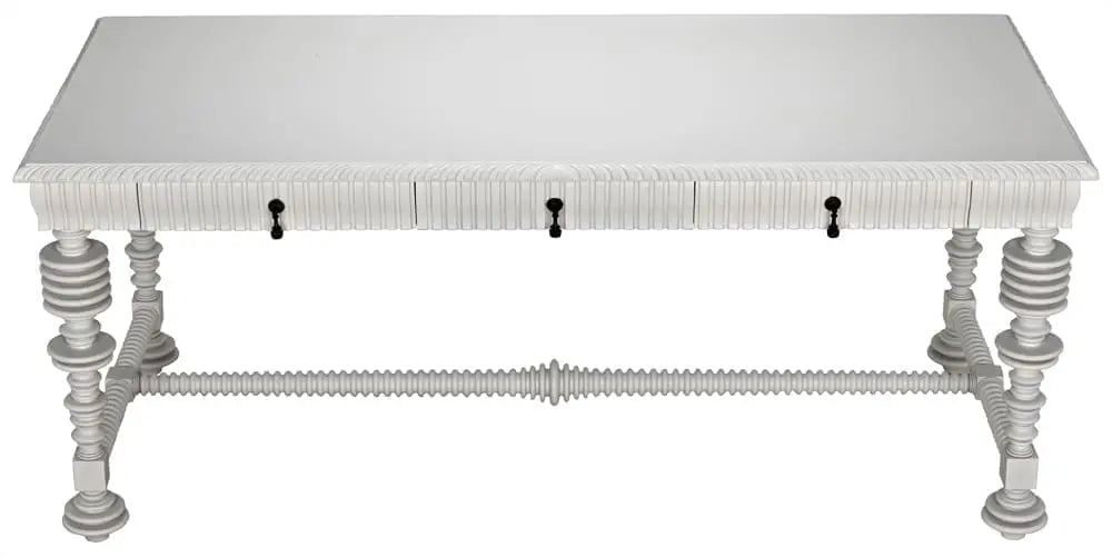 Noir Portuguese Desk, Solid White