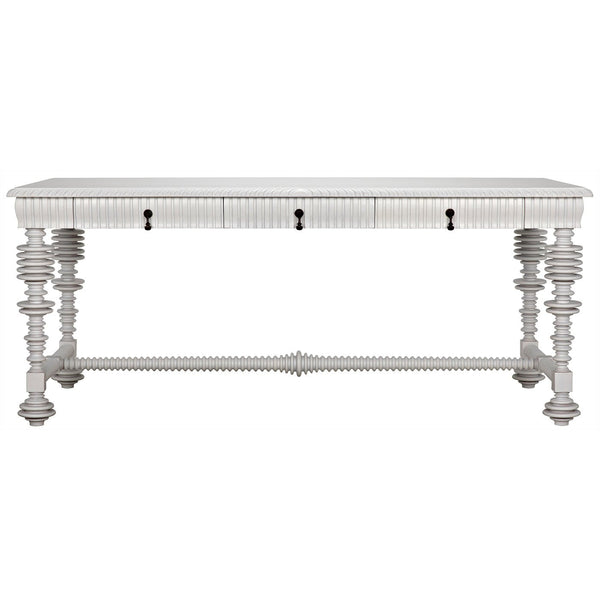Noir Portuguese Desk, Solid White