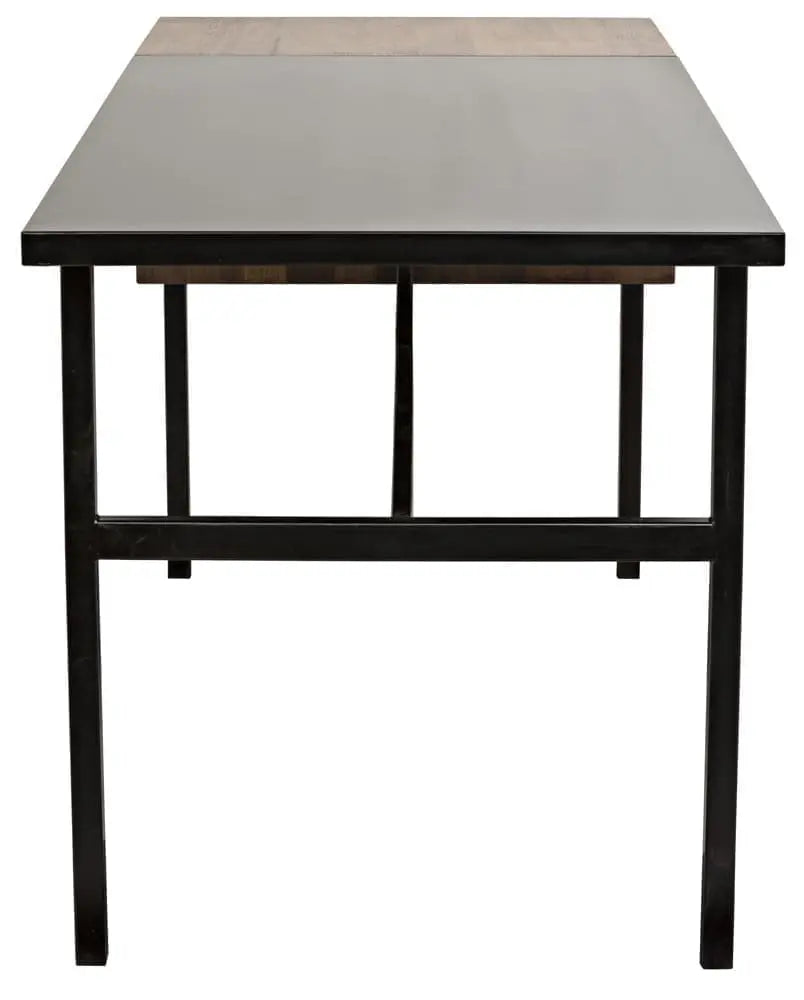 Noir Algeron Desk With Black Steel