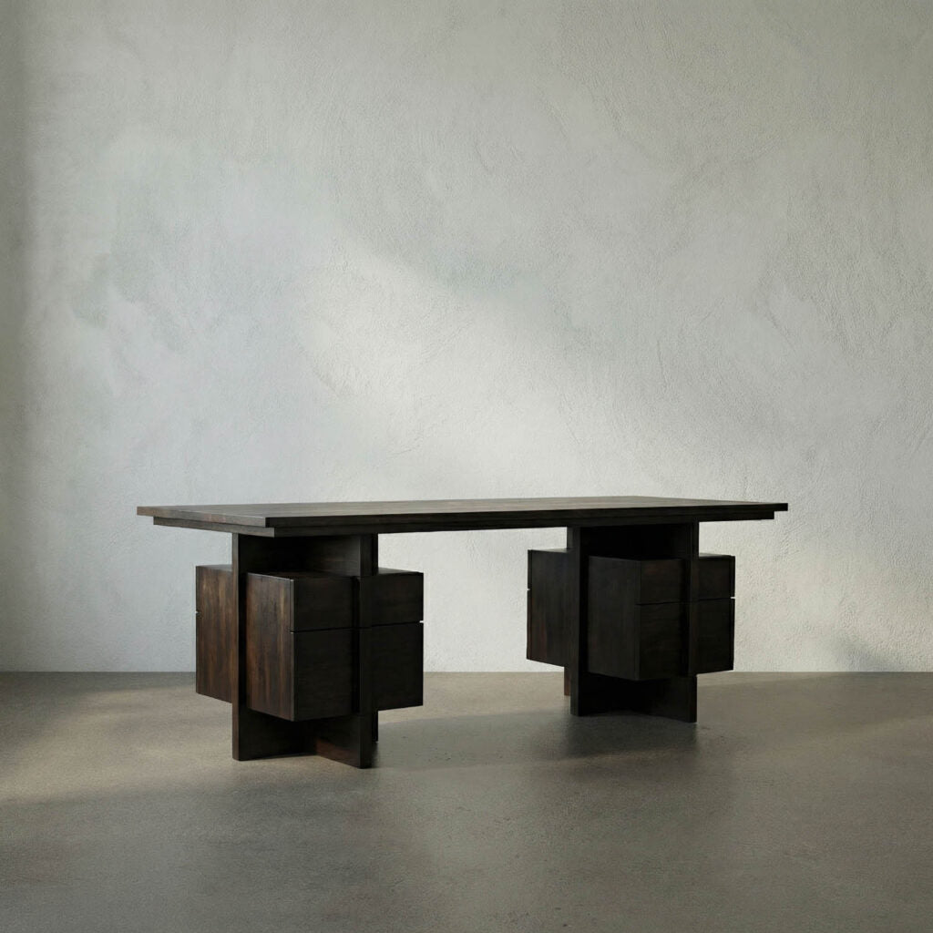 Noir Bridge Desk, Ebony Walnut