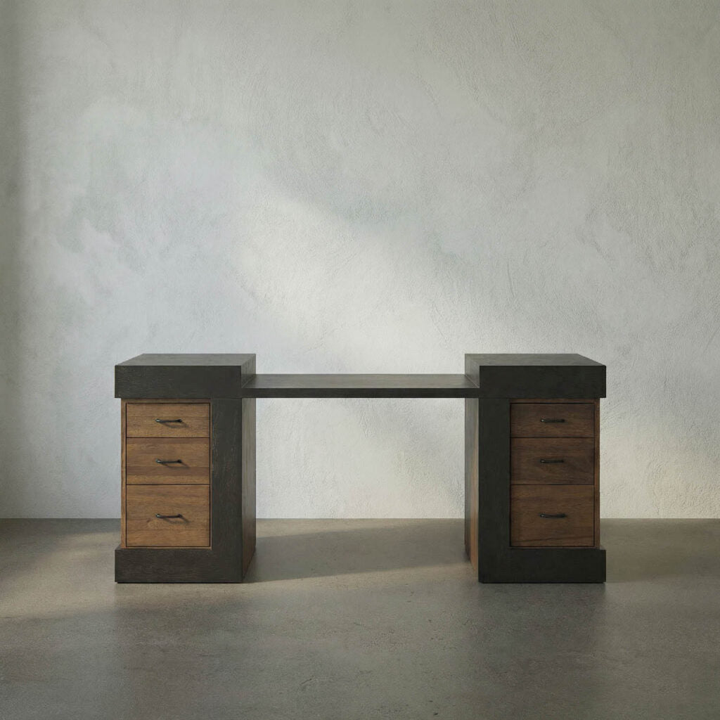 Noir Bentley Desk, Dark/Ebony Walnut
