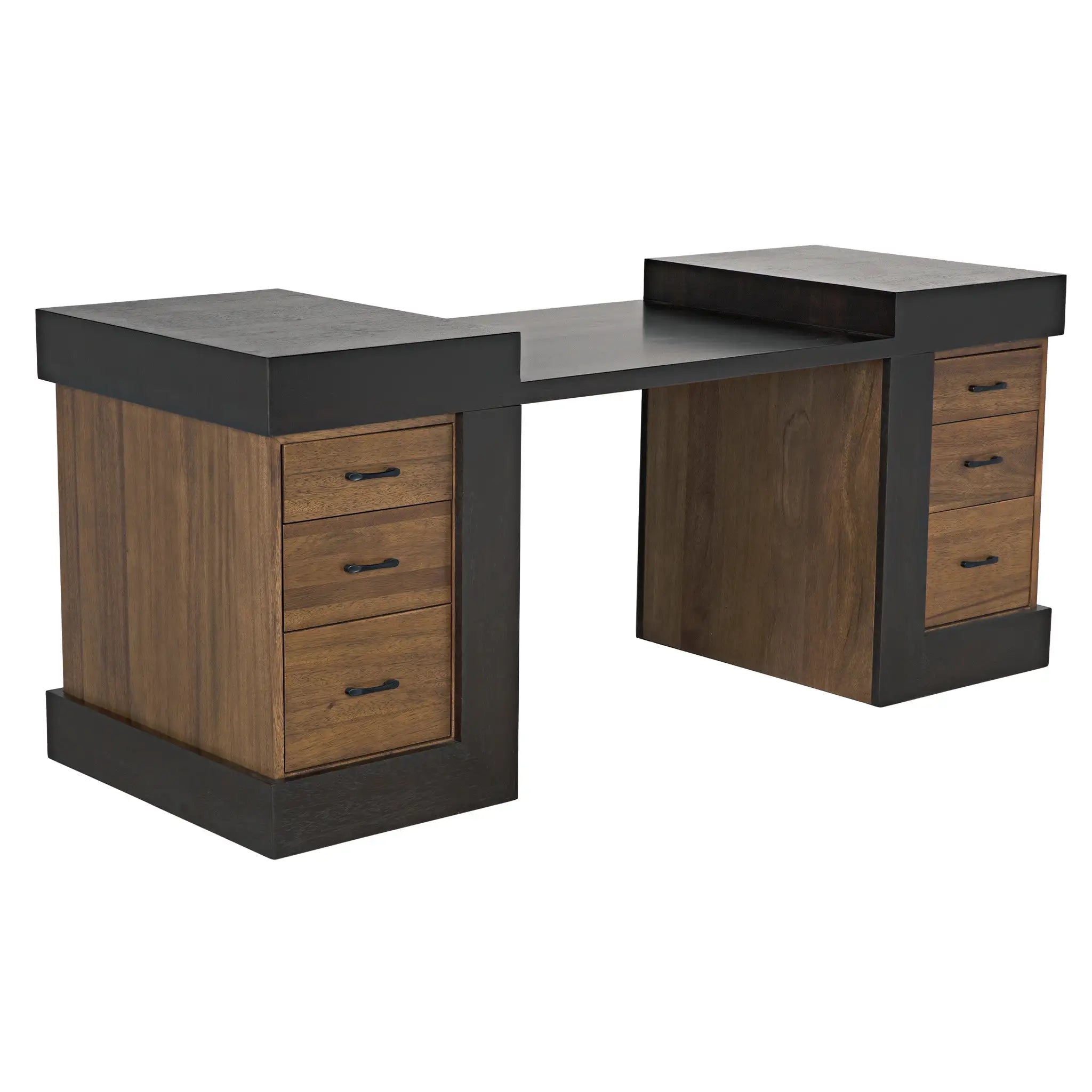 Noir Bentley Desk, Dark/Ebony Walnut