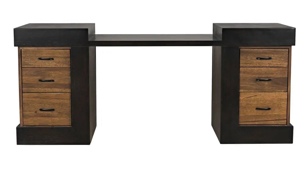 Noir Bentley Desk, Dark/Ebony Walnut