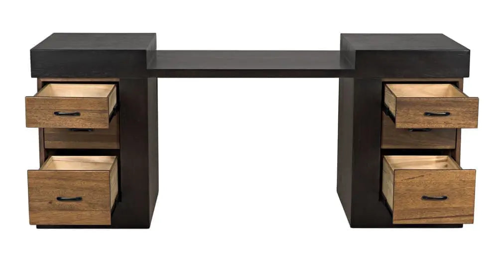Noir Bentley Desk, Dark/Ebony Walnut