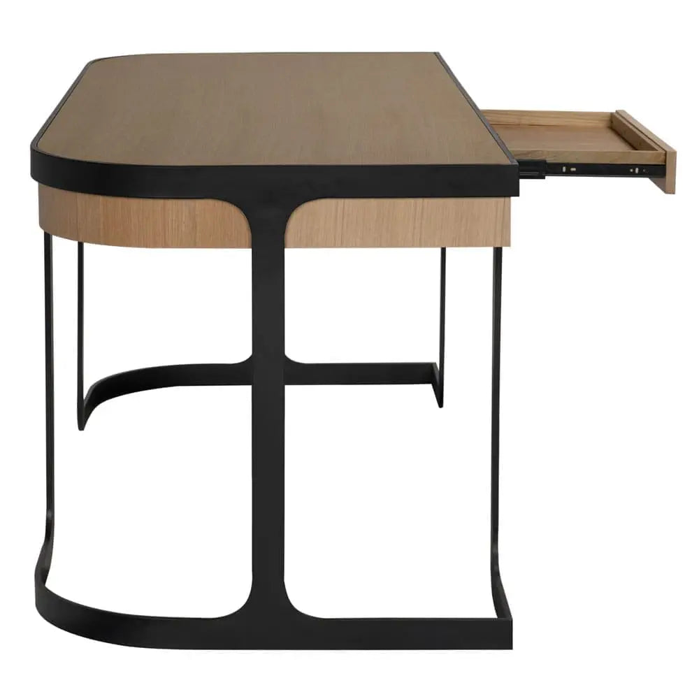 Noir Hamilton Desk, White Oak
