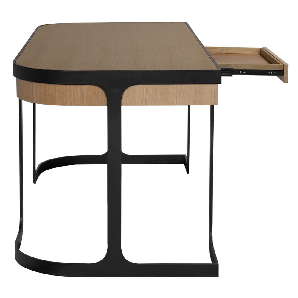 Noir Hamilton Desk, White Oak