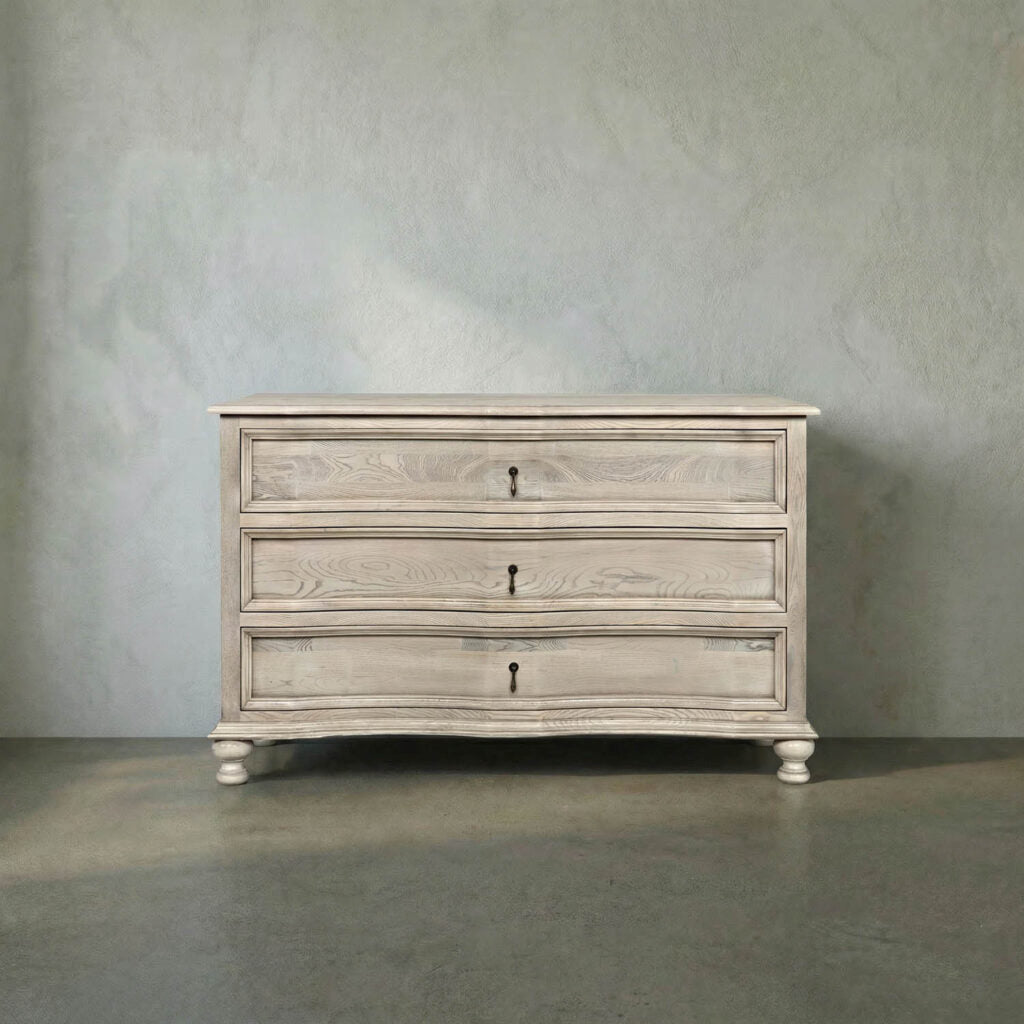 Noir Curved Front 3 Drawer Chest