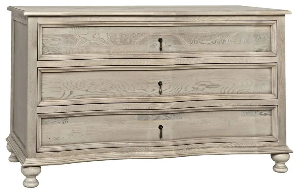 Noir Curved Front 3 Drawer Chest