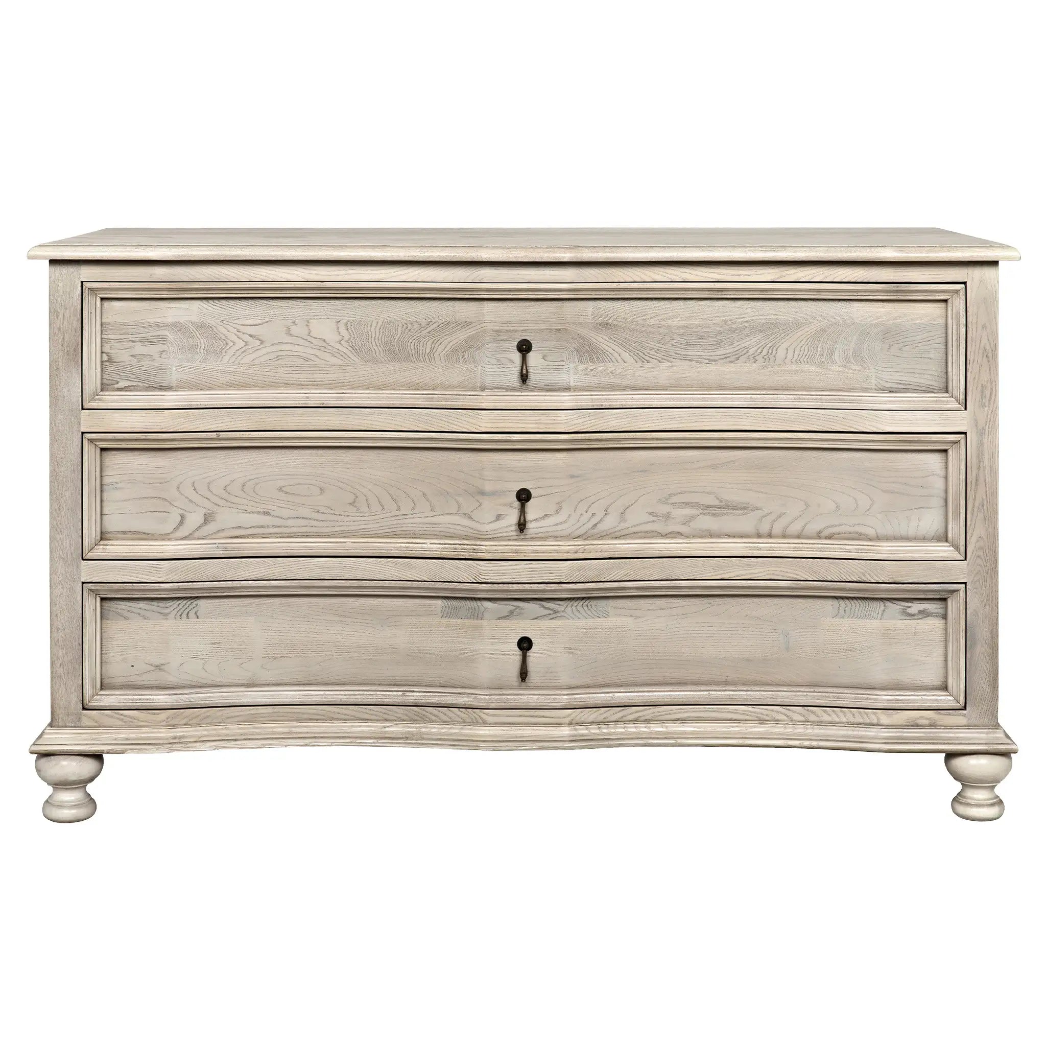 Noir Curved Front 3 Drawer Chest