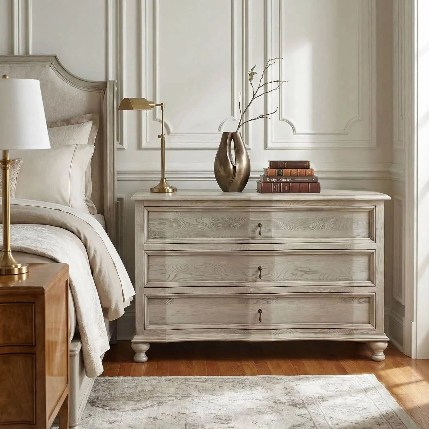 Noir Curved Front 3 Drawer Chest