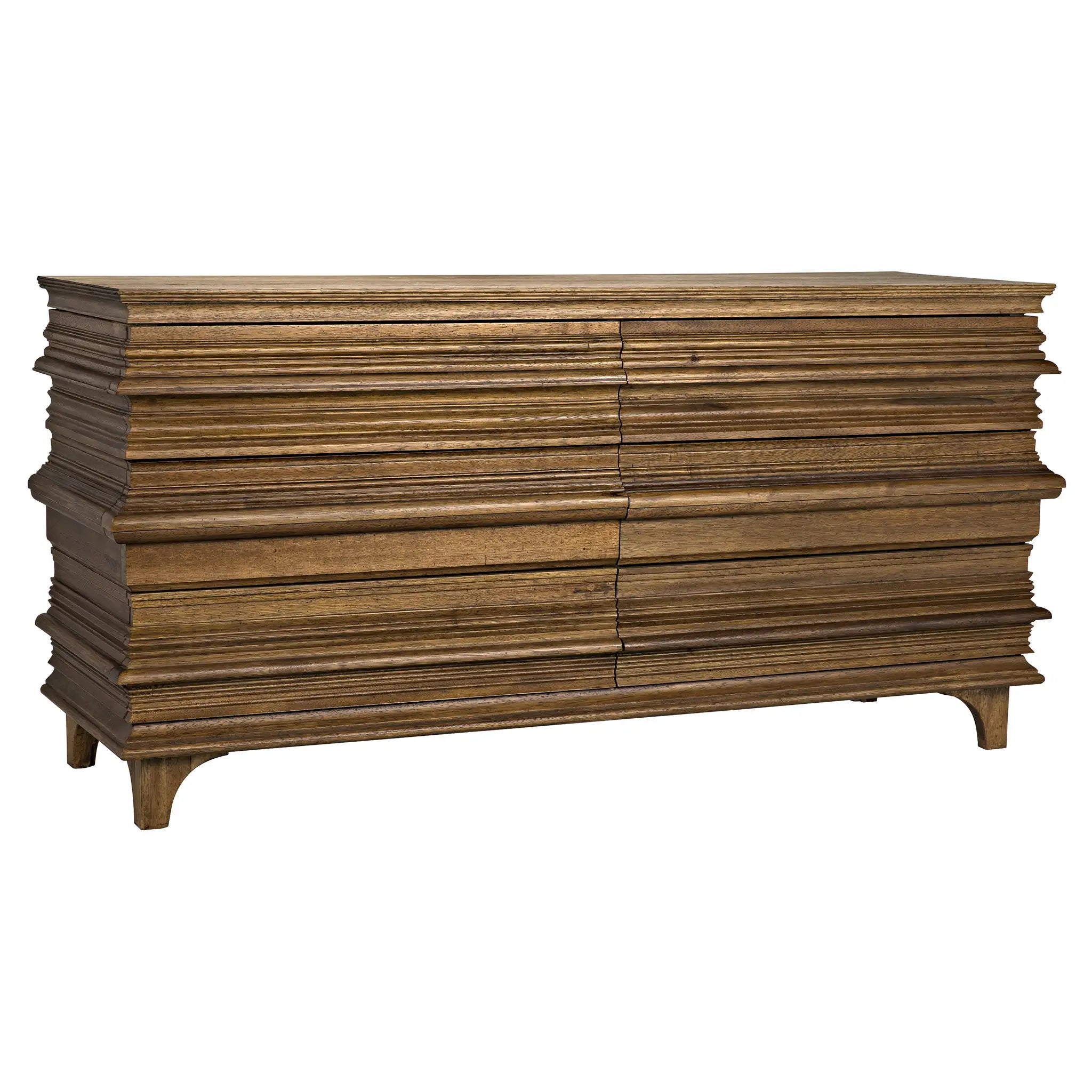 Noir Bernard 6 Drawer, Dark Walnut