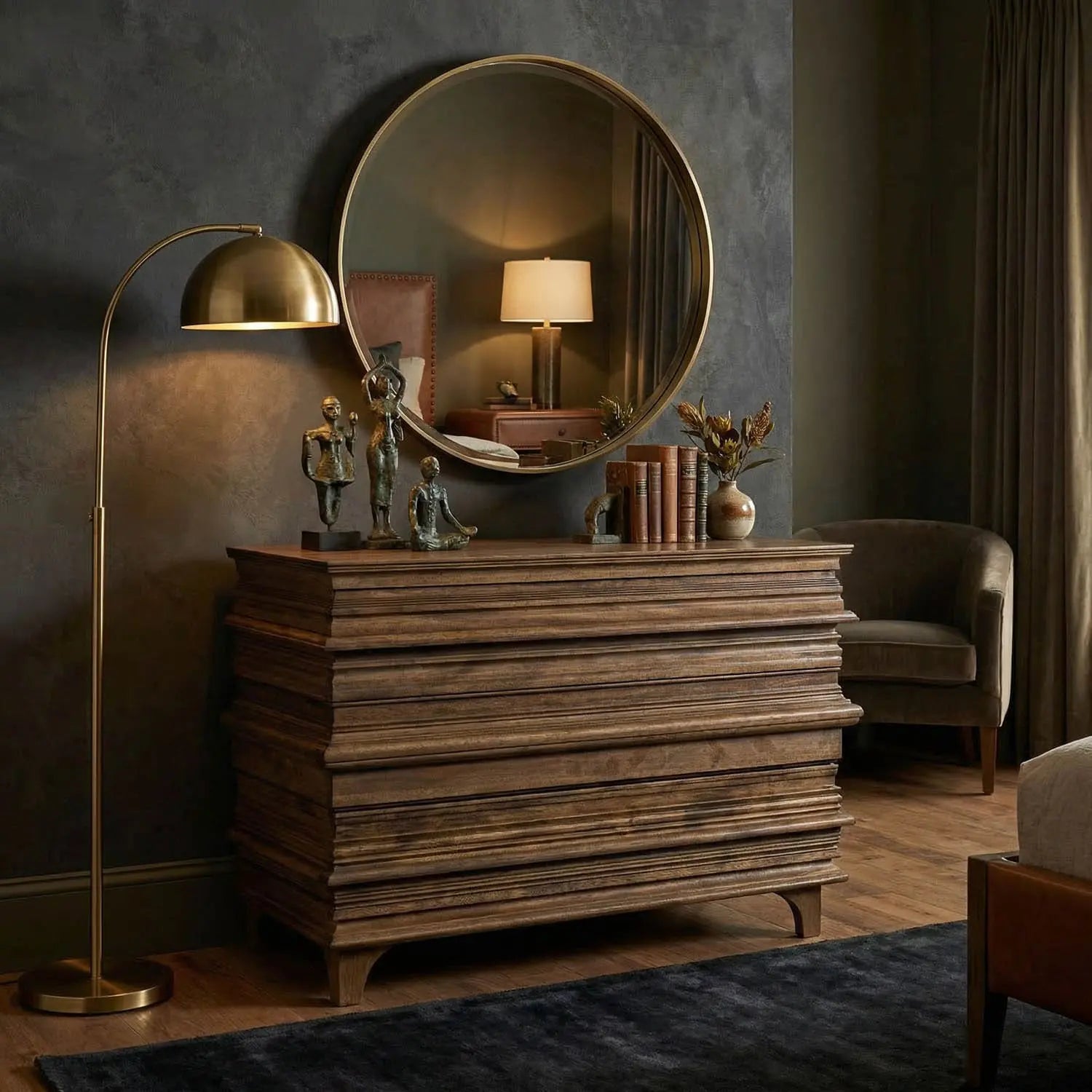 Noir Bernard Chest, Dark Walnut