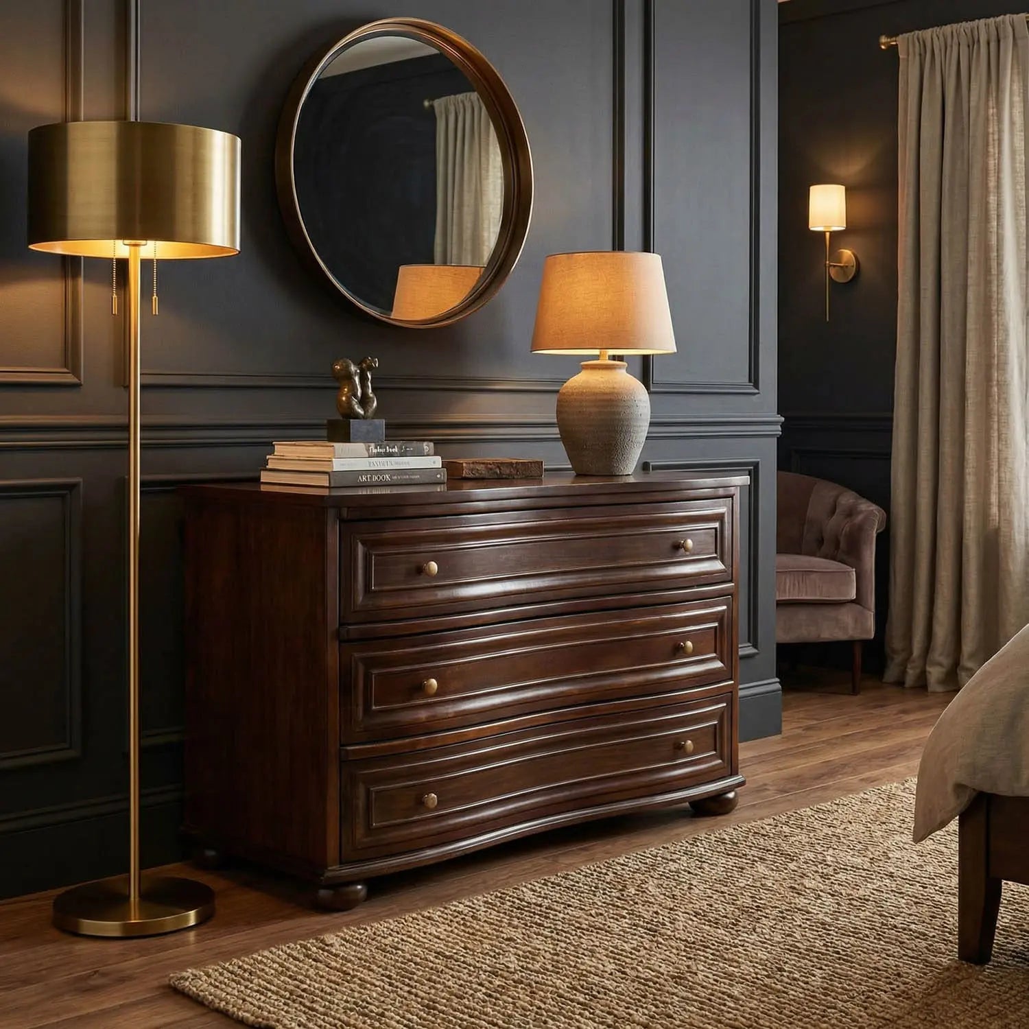 Noir Lauren Dresser, Hand Rubbed Brown