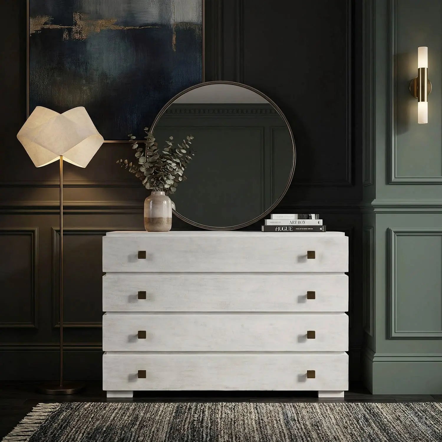 Noir Hofman Dresser, White Wash