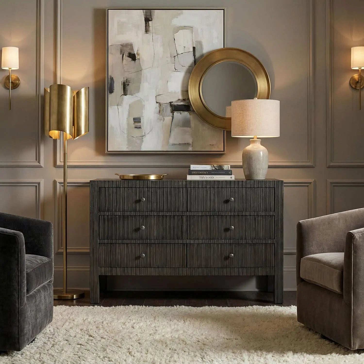 Noir Conrad 6 Drawer Dresser