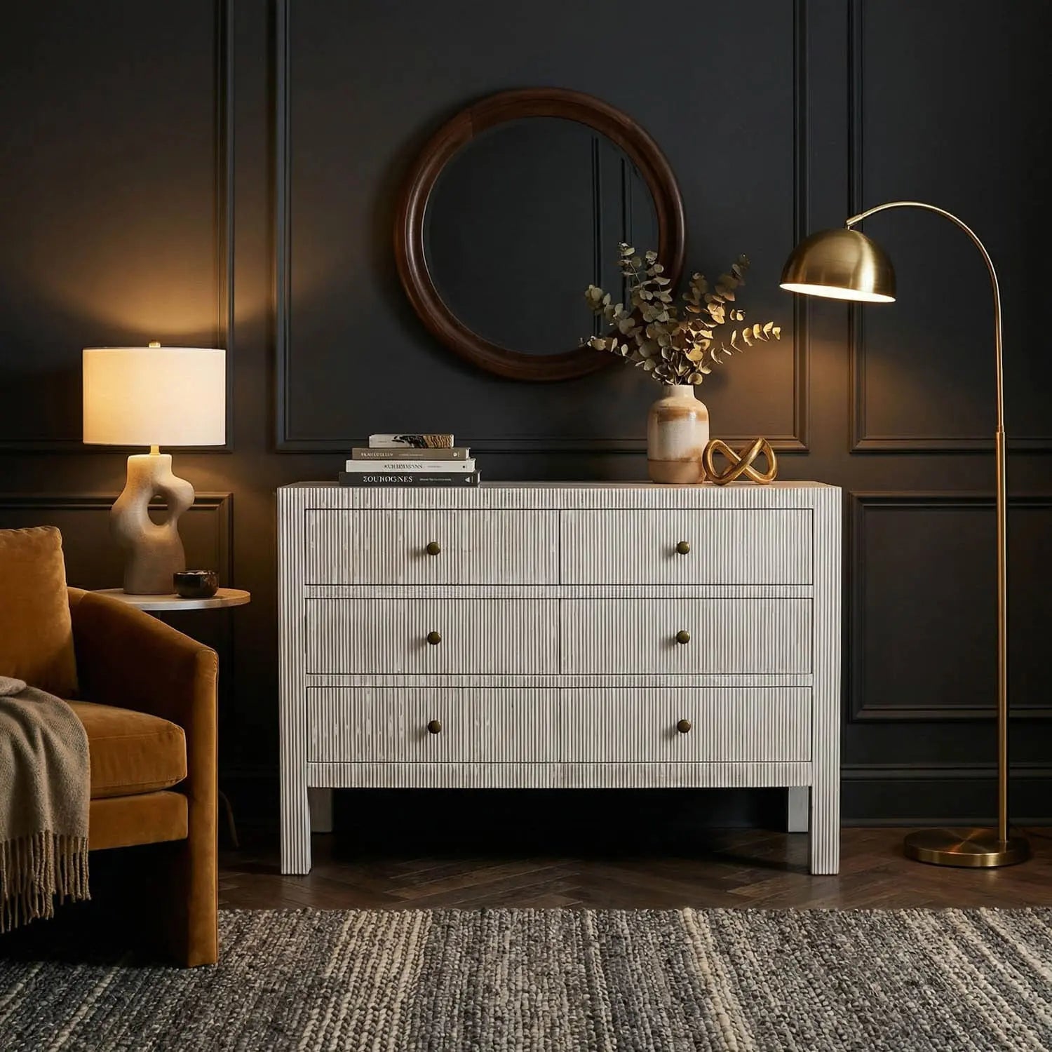 Noir Conrad 6 Drawer Dresser