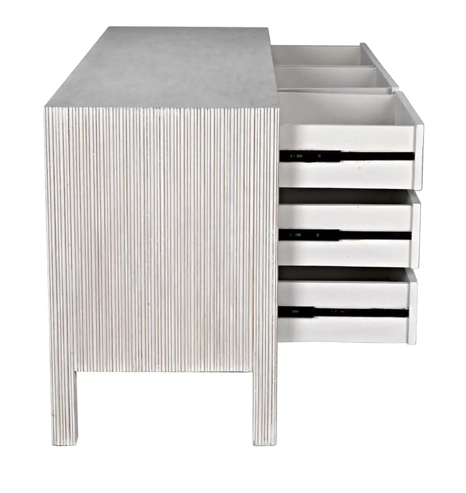 Noir Conrad 9 Drawer Dresser, Pale
