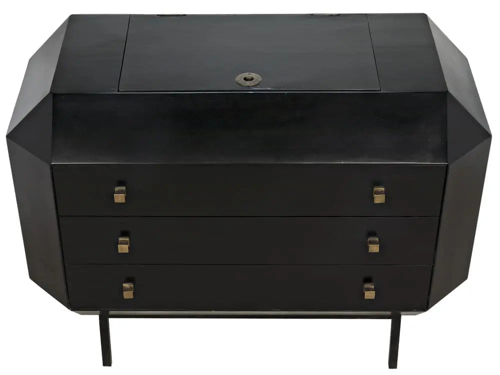 Noir Rhiana Dresser, Hand Rubbed Black