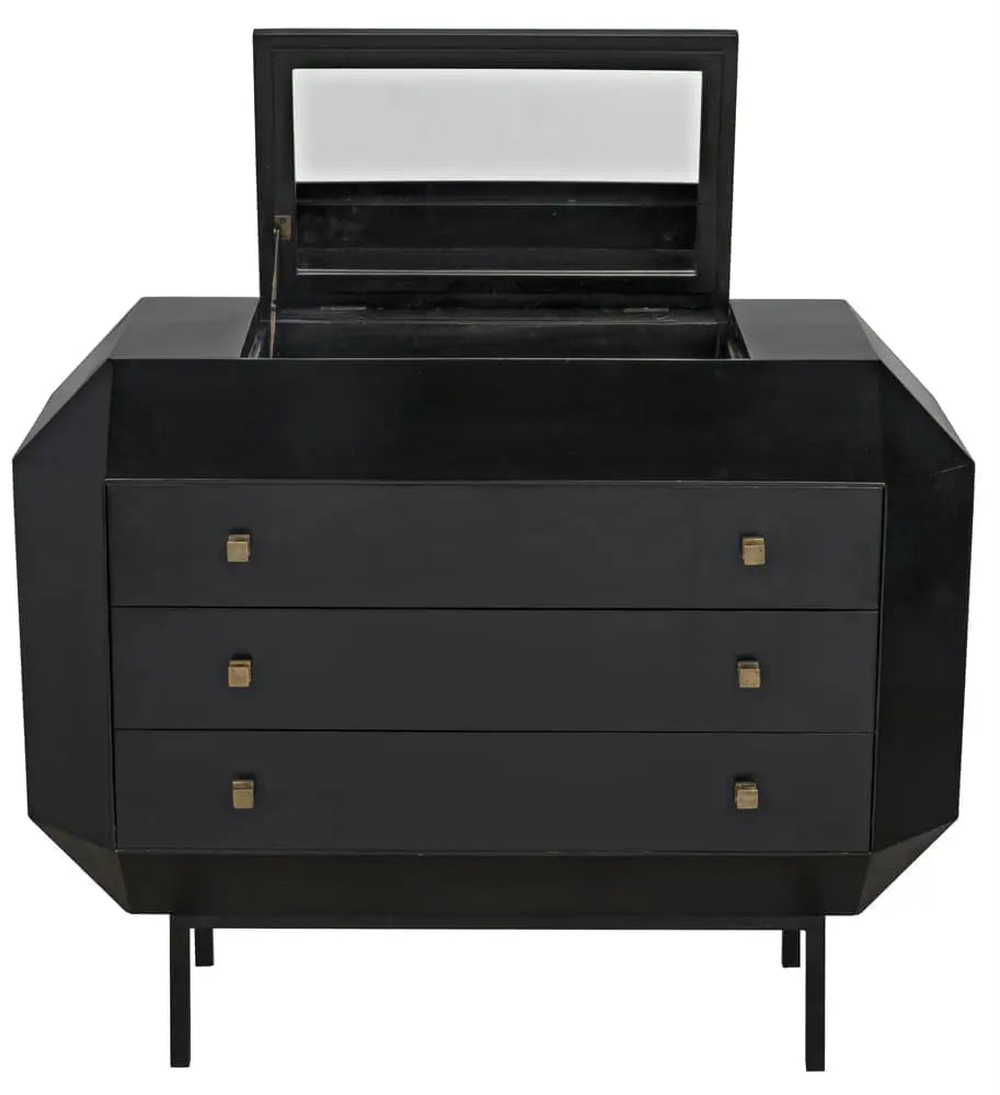 Noir Rhiana Dresser, Hand Rubbed Black