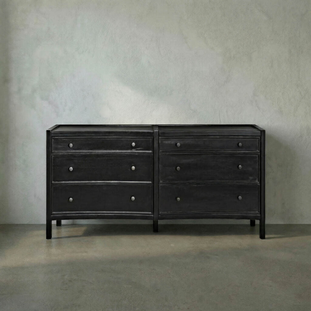 Noir Hampton 6 Drawer Dreser