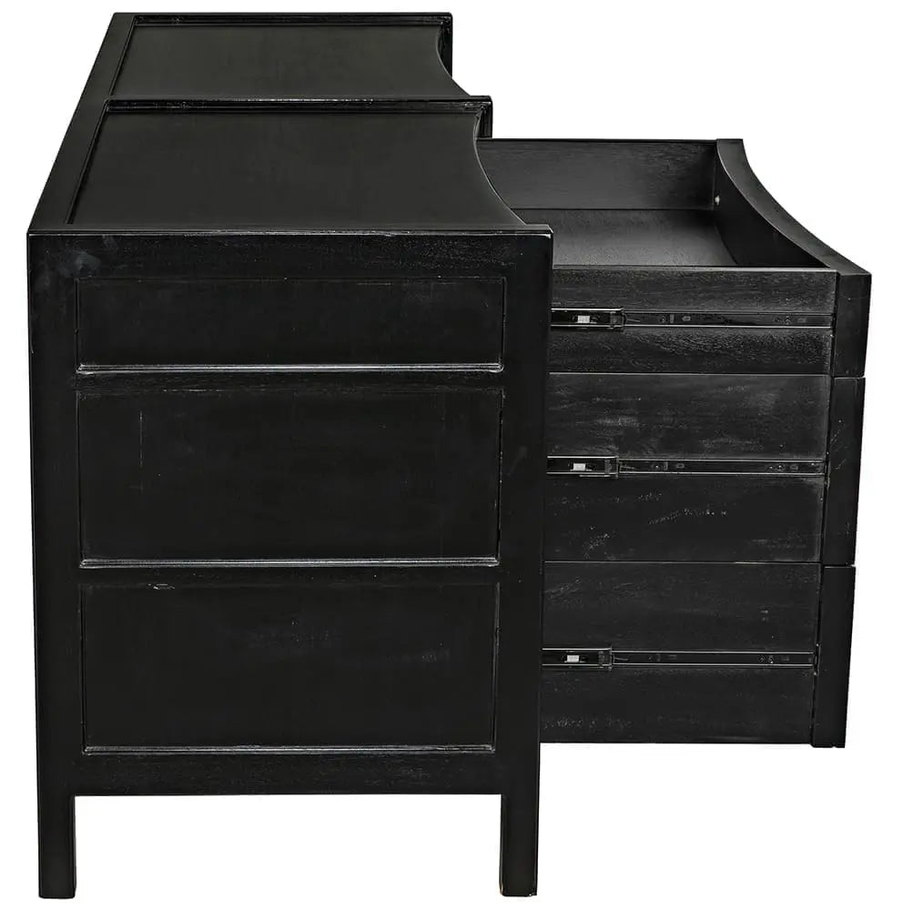 Noir Hampton 6 Drawer Dreser