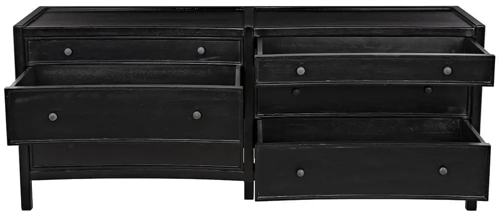 Noir Hampton 6 Drawer Dreser