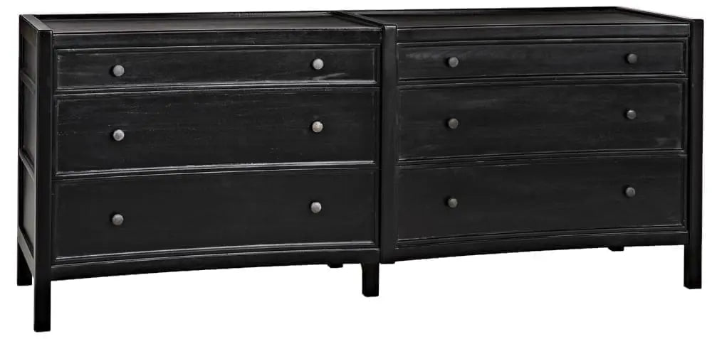 Noir Hampton 6 Drawer Dreser