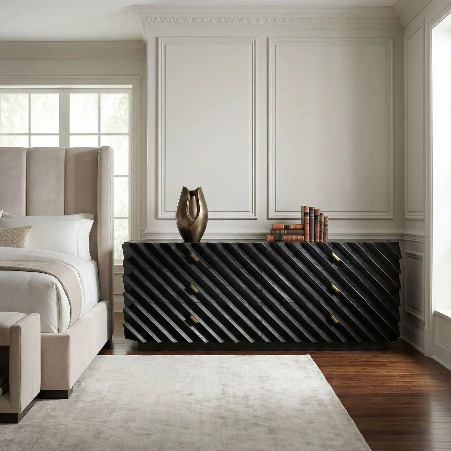 Noir Hikaru Dresser, Hand Rubbed Black
