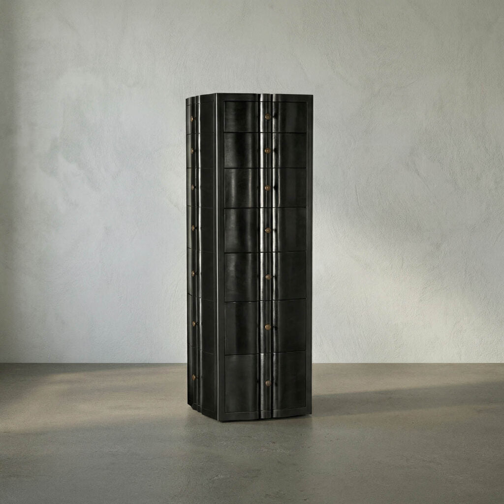 Noir Monolith Four Sided Tower Chest