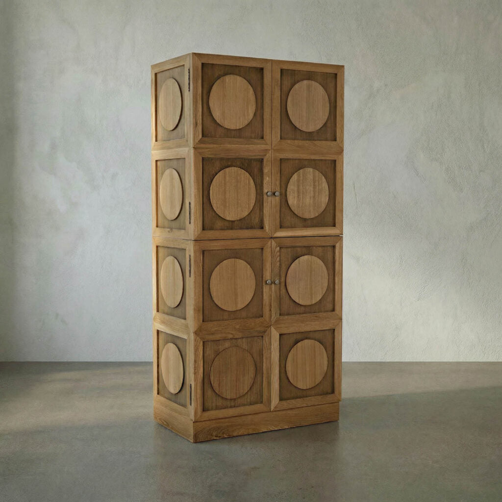Noir Wellington Hutch, White Oak