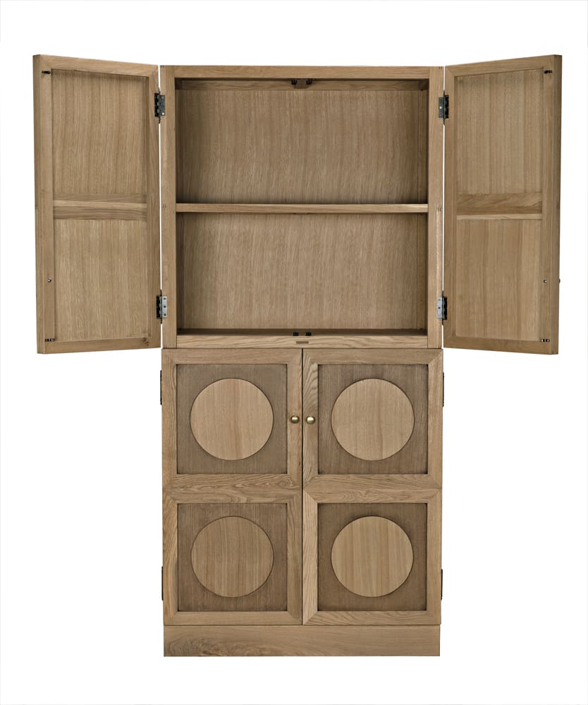 Noir Wellington Hutch, White Oak