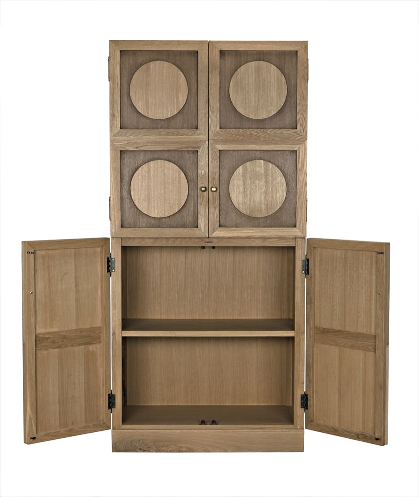 Noir Wellington Hutch, White Oak