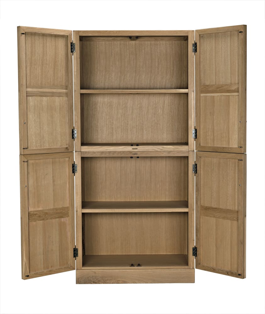 Noir Wellington Hutch, White Oak