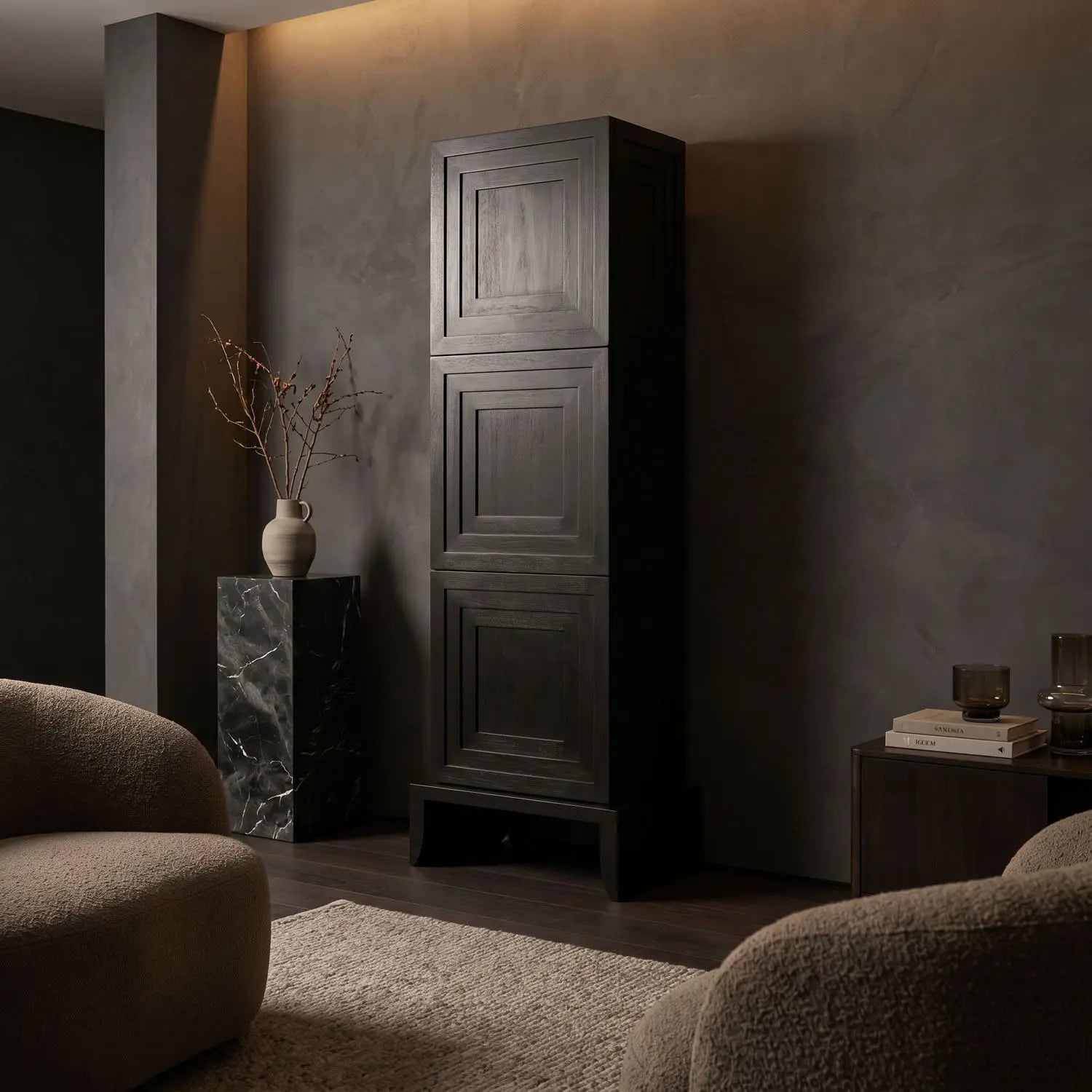 Noir Etruscan Tower Cabinet