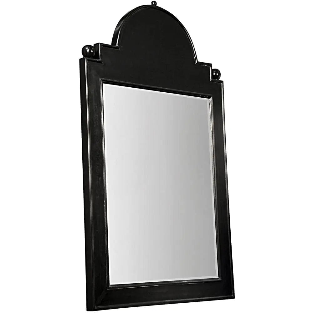 Noir Jess Mirror, Hand Rubbed Black