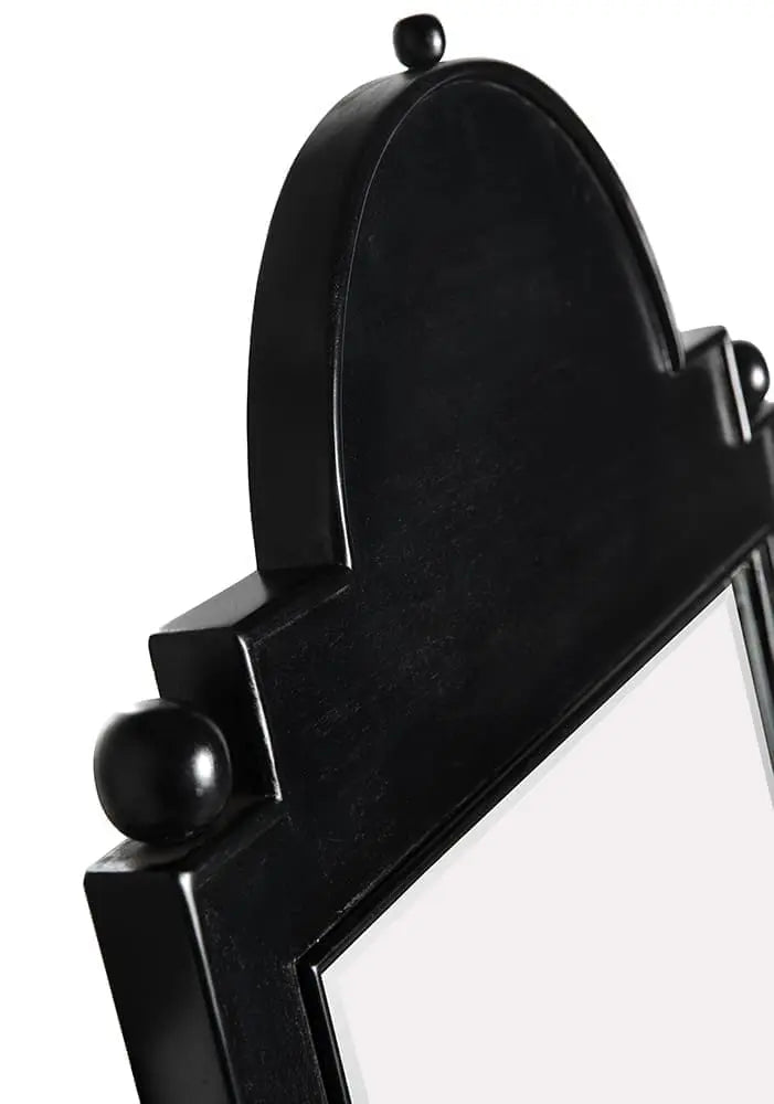Noir Jess Mirror, Hand Rubbed Black