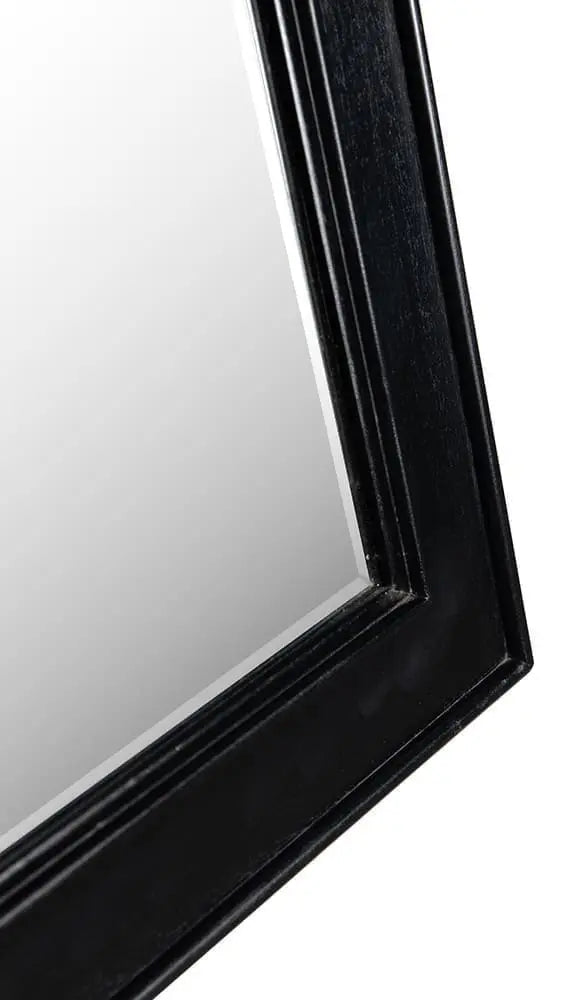 Noir Jess Mirror, Hand Rubbed Black