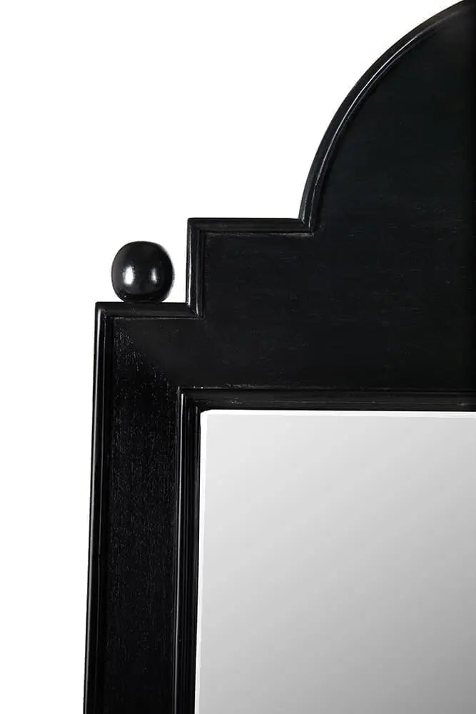 Noir Jess Mirror, Hand Rubbed Black