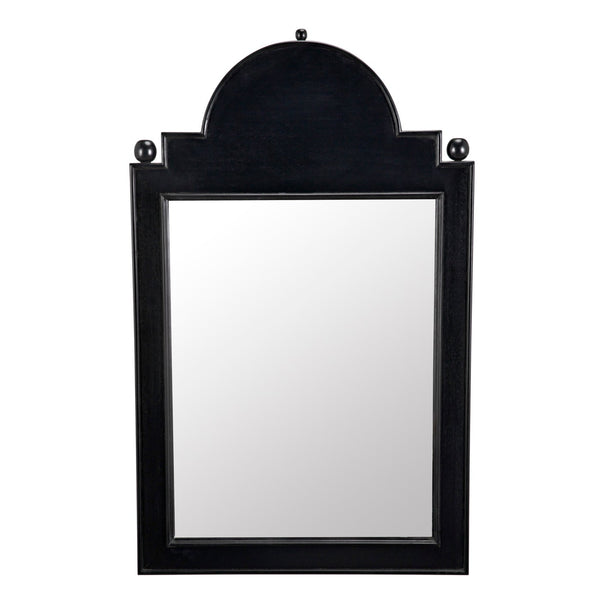Noir Jess Mirror, Hand Rubbed Black