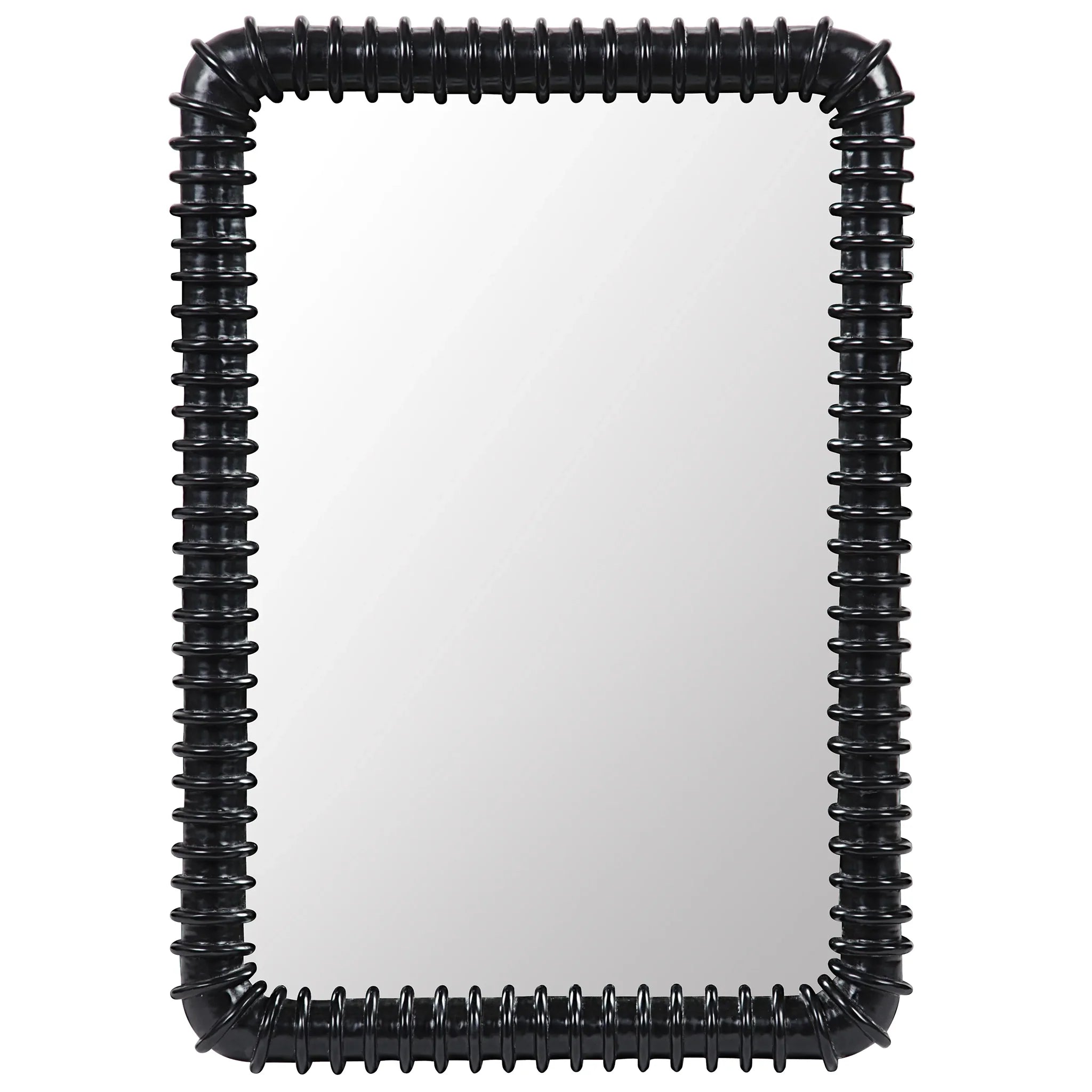 Noir Toshi Mirror, Hand Rubbed Black