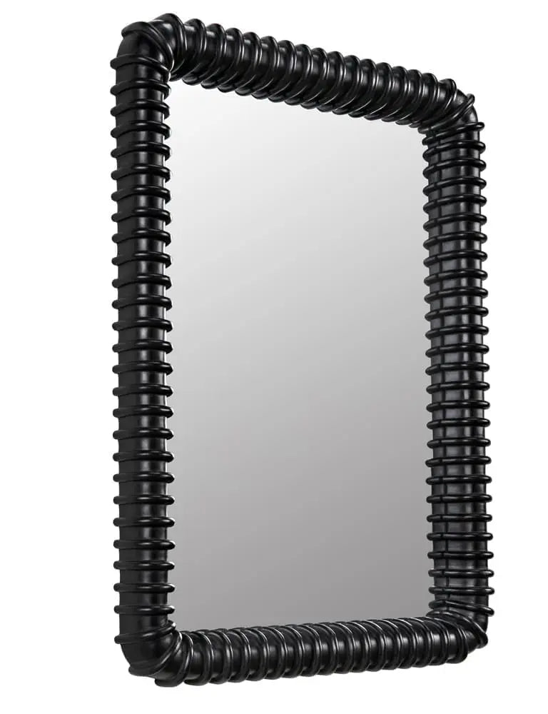 Noir Toshi Mirror, Hand Rubbed Black