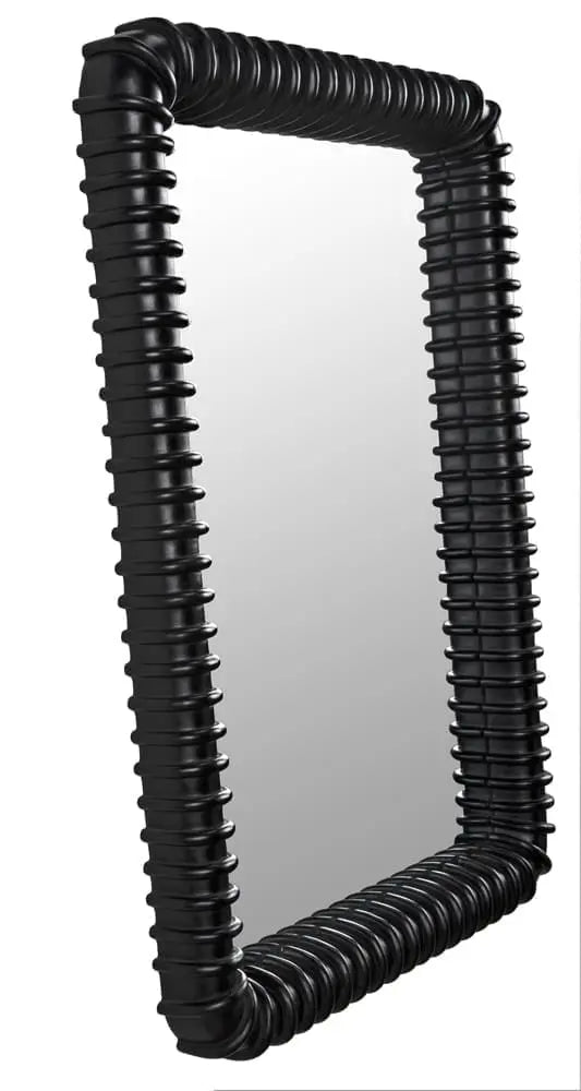 Noir Toshi Mirror, Hand Rubbed Black