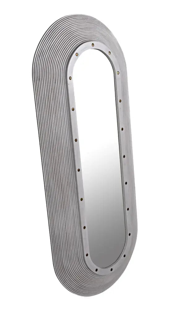 Noir Luna Mirror, White Washed