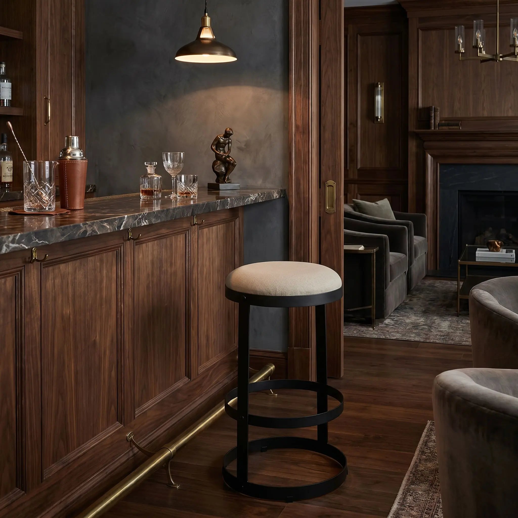 Noir Dior Bar Stool
