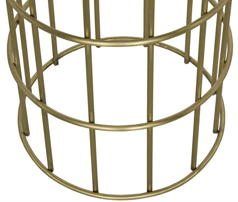 Noir Ryley Counter Stool, Steel With Brass Finish