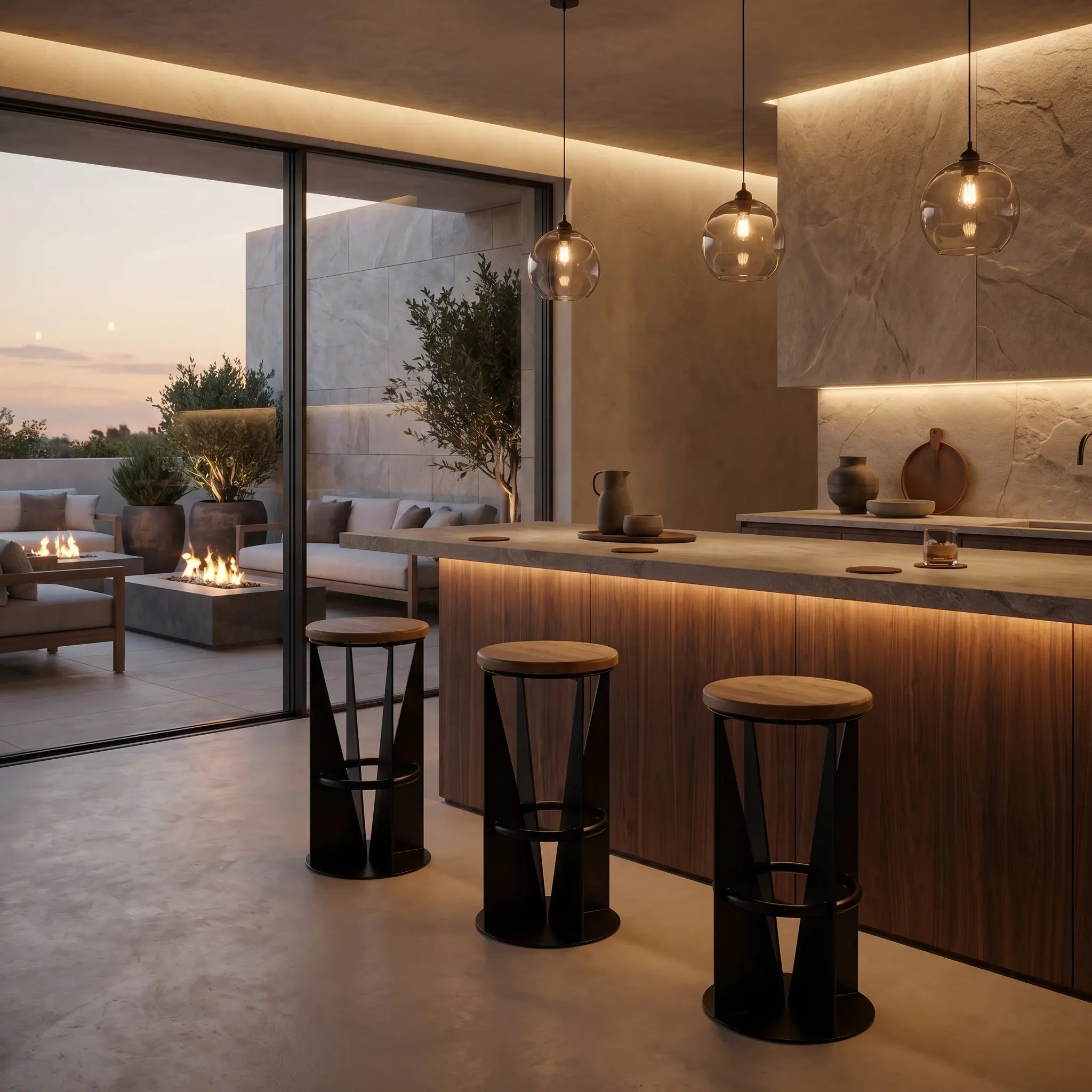 Noir Nagoya Stool, Bar Height