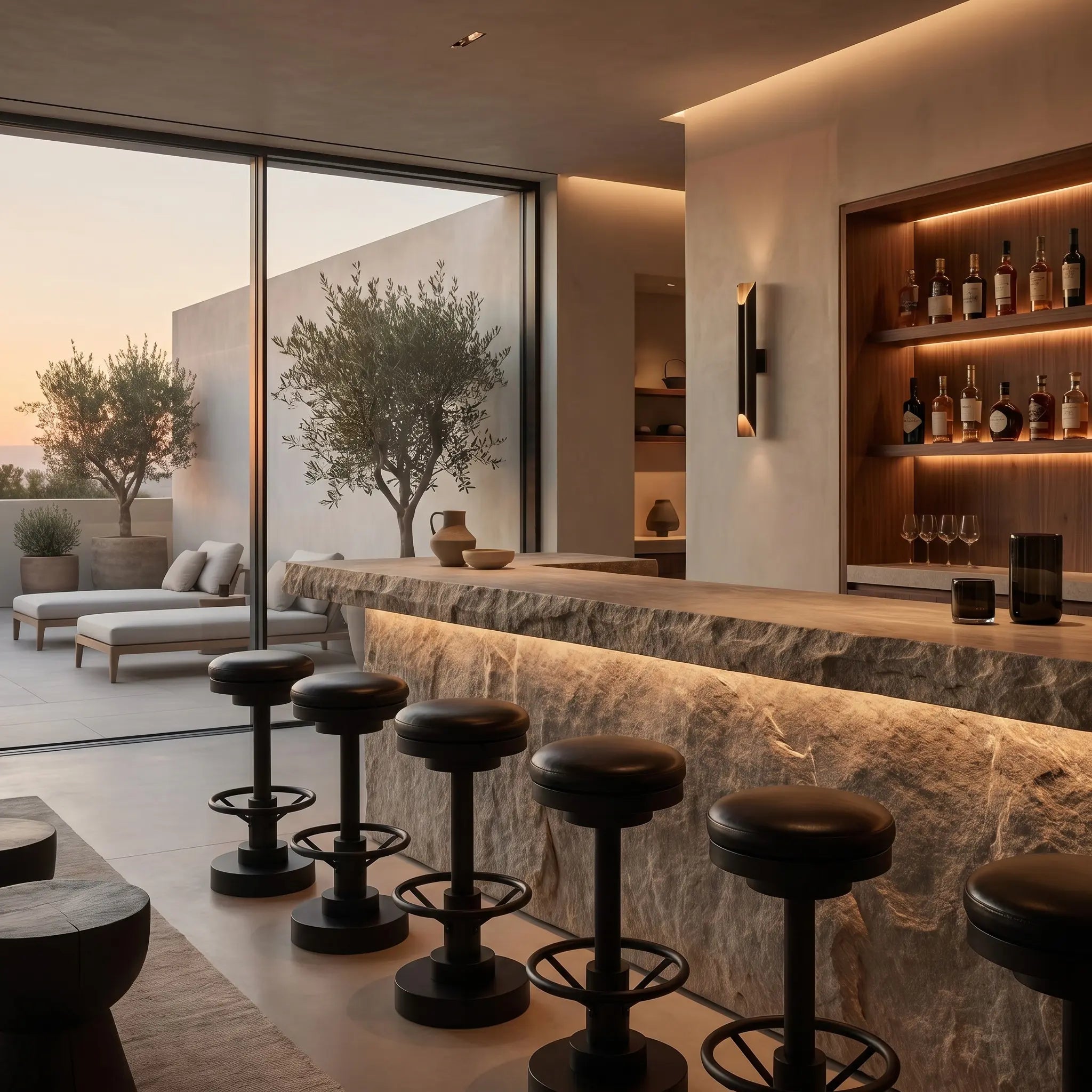Noir Brisbane 30" Bar Stool