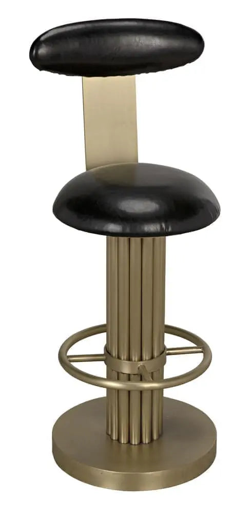 Noir Sedes Counter Stool, Steel With Brass Finish