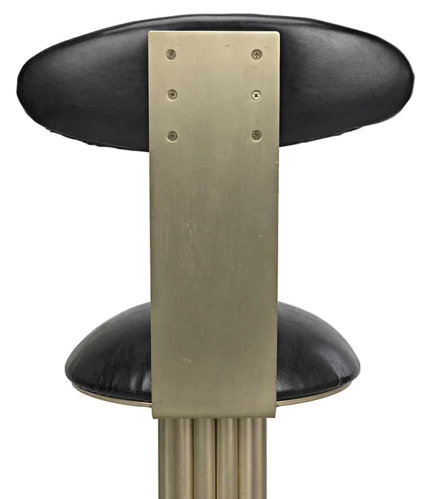 Noir Sedes Counter Stool, Steel With Brass Finish